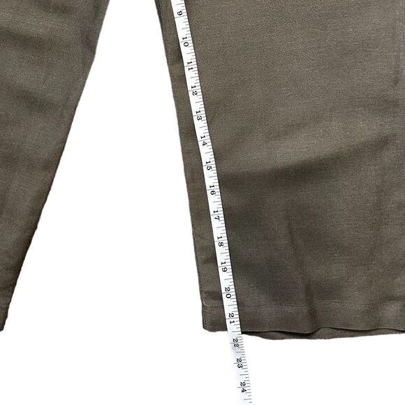 Sandro Linen Blend High Rise Cropped Pants with Rope Tie Belt Size 6 - Picture 10 of 11